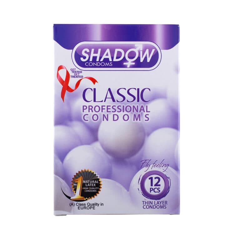 کاندوم شادو مدل Classic بسته 12 عدد Shadow Classic Condom 12 Pcs