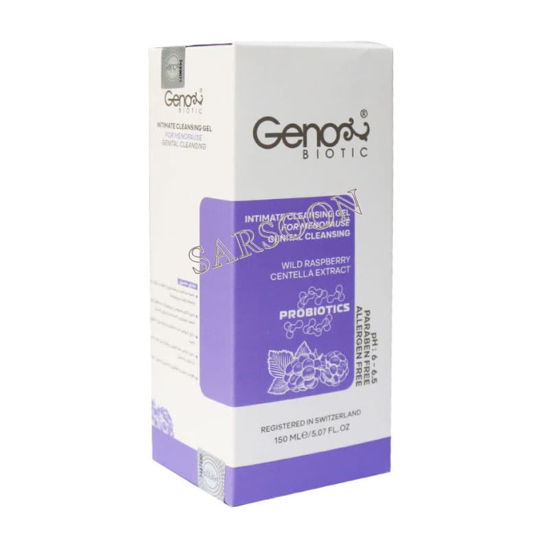 ژل بهداشتی پروبیوتیک بانوان یائسه ژنوبایوتیک 150 میلی لیتر Genabiotic Intimate Cleansing Gel For Menopause — تصویر ۲
