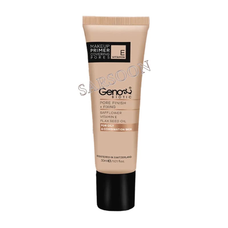 پرایمر صورت ژنوبایوتیک مناسب پوست چرب و مختلط 30 میلی لیتر Geno Biotic Make up Primer For Oily and Combination Skin — تصویر ۲