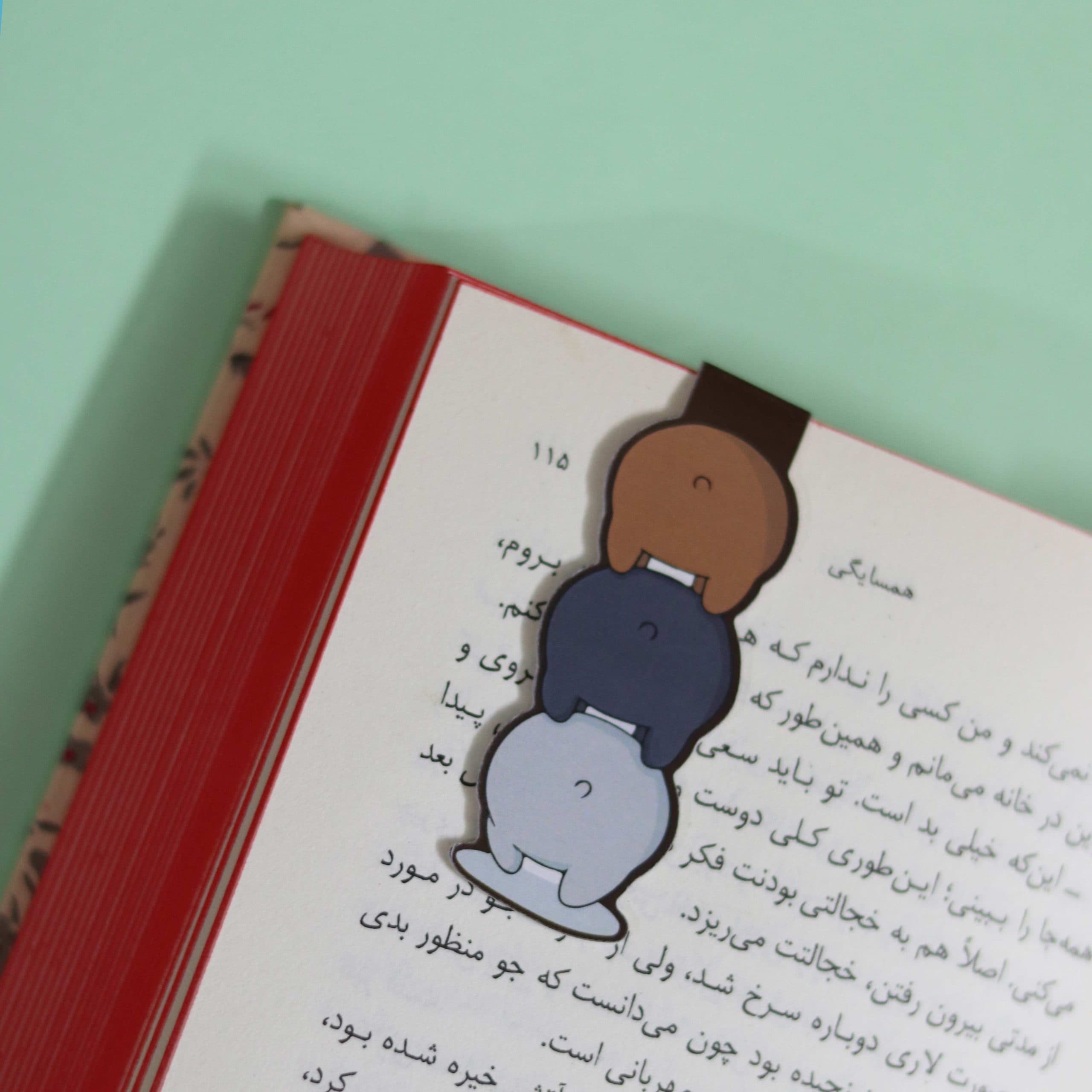 بوک مارک مگنتی | نشانگر کتاب مدل خرس های کله فندقی 37| Bear Magnet Bookmark 37