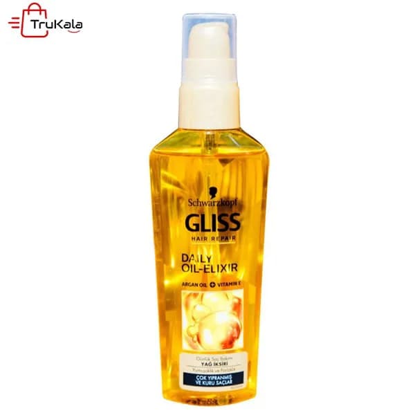 روغن آرگان ترمیم کننده مو خشک و آسیب دیده گلیس مدل Daily Oil Elixir — تصویر ۹