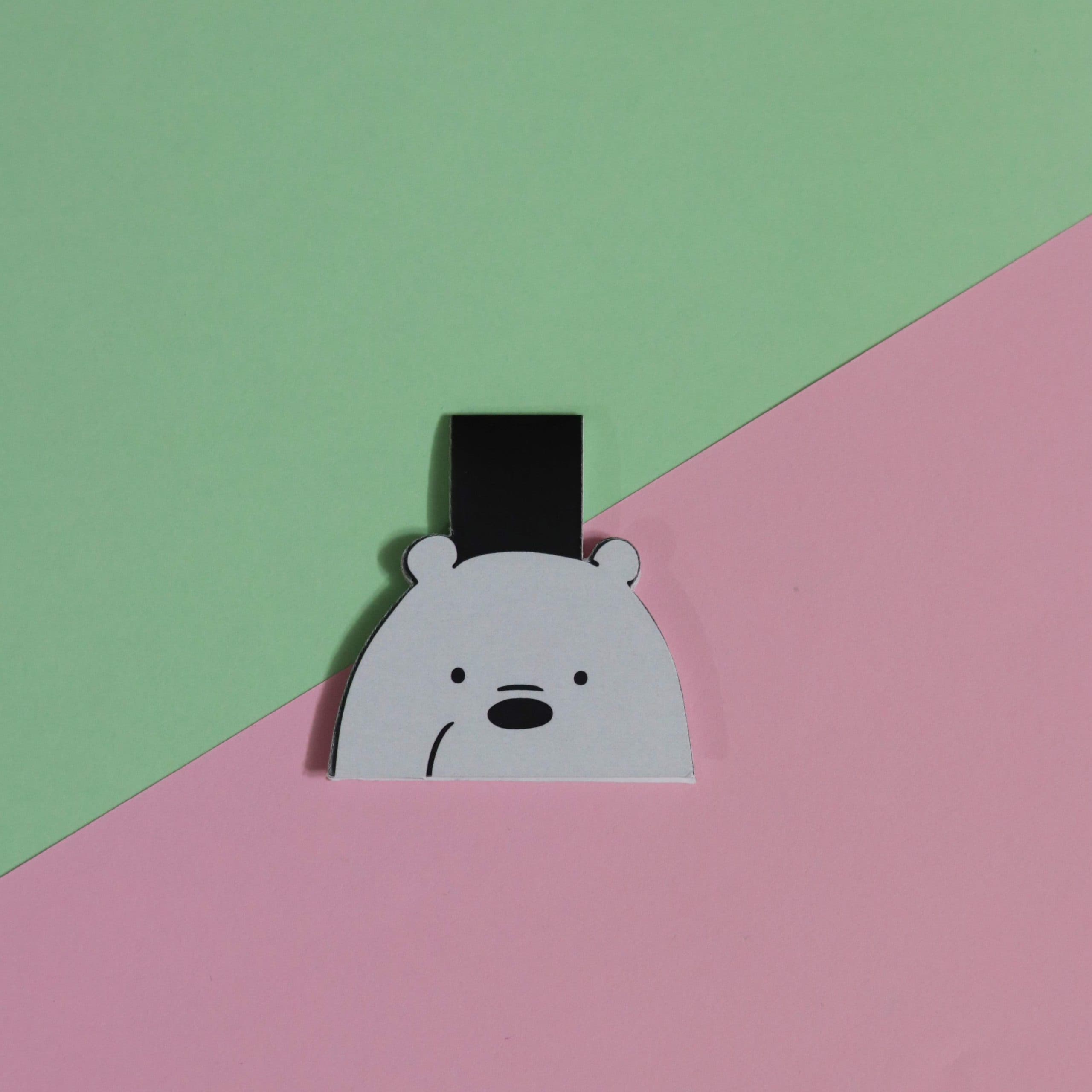 بوک مارک مگنتی | نشانگر کتاب مدل خرس های کله فندقی 25| Bear Magnet Bookmark 25 — تصویر ۲