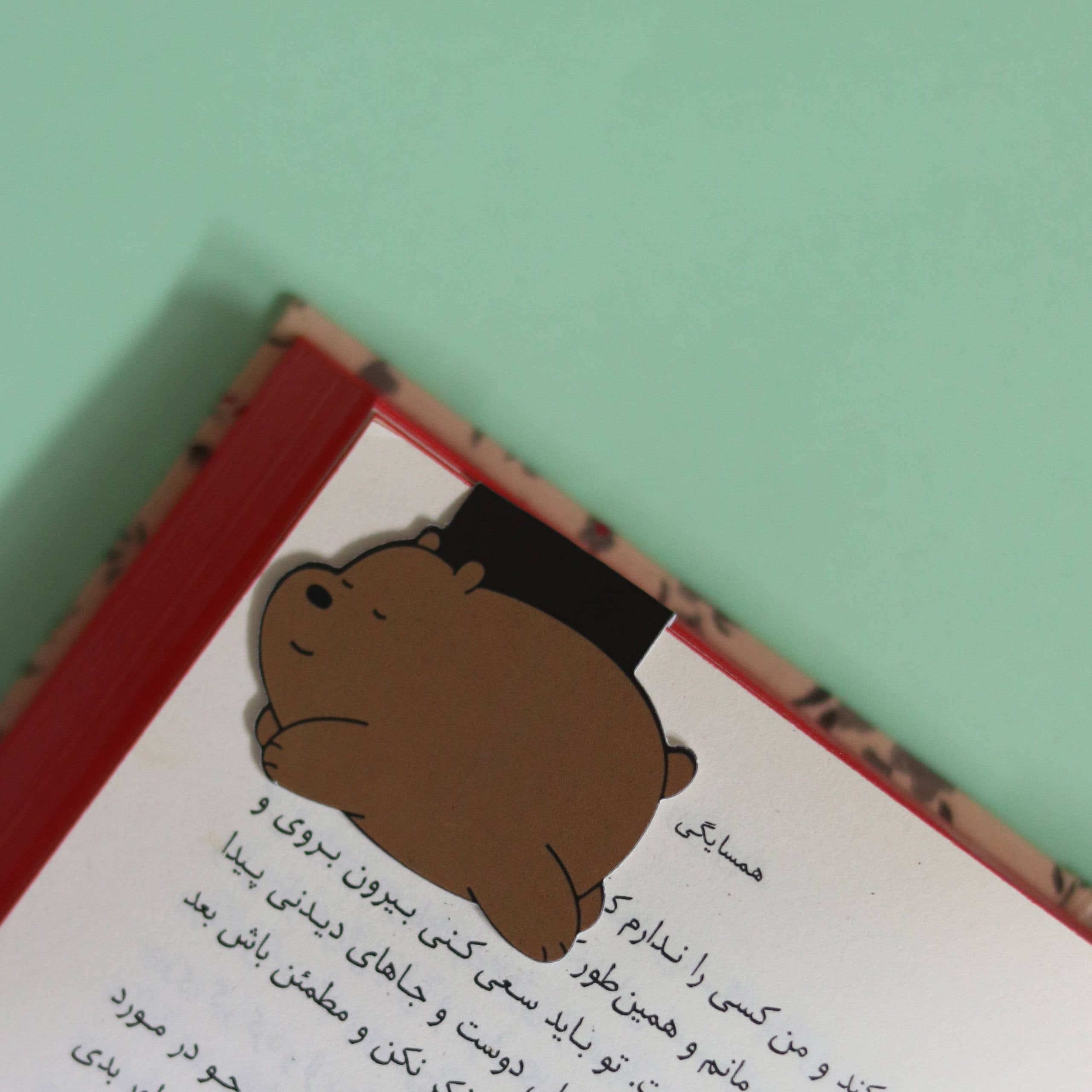 بوک مارک مگنتی | نشانگر کتاب مدل خرس های کله فندقی 24| Bear Magnet Bookmark 24