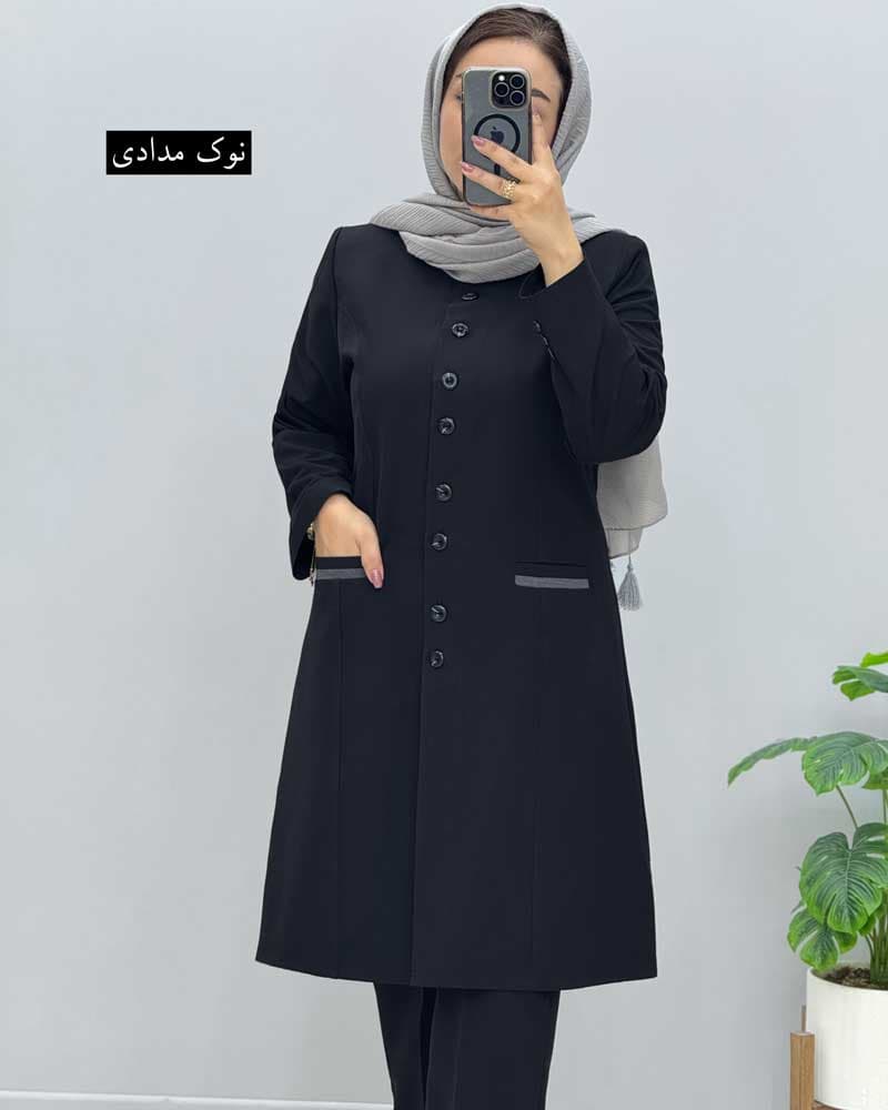 مانتو و شلوار اداری هلیا کد 11067012 — تصویر ۳
