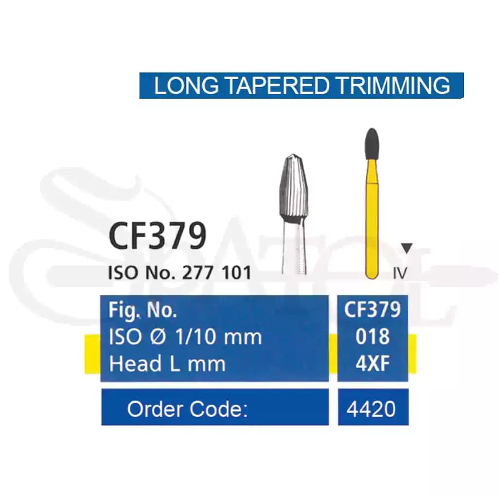فرز کارباید پرداخت 30 پره LONG TAPERED TRIMMING CF379تیزکاوانTEESKAVAN — تصویر ۲