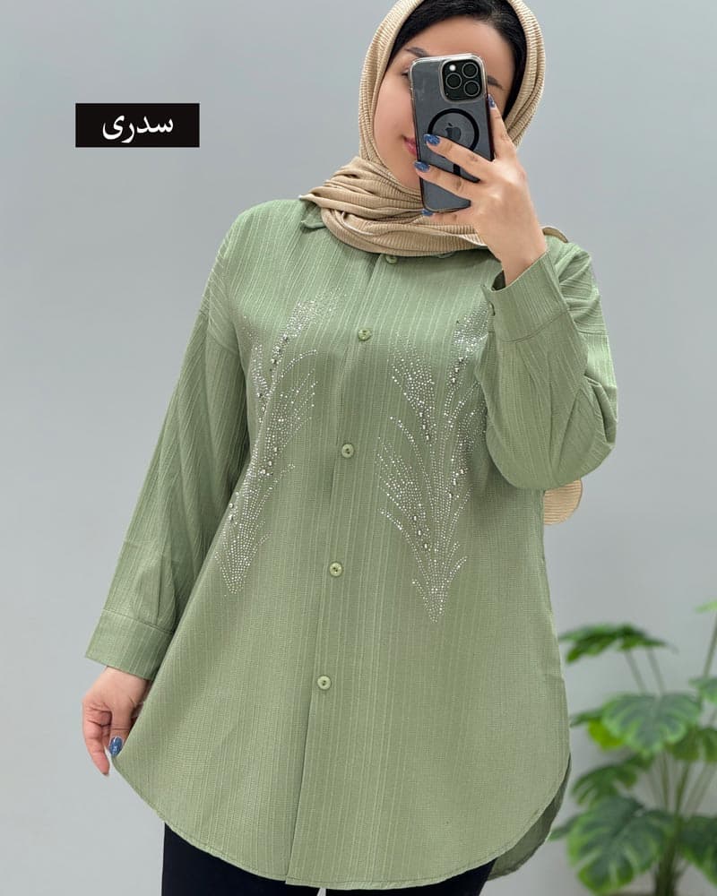 شومیز مانتویی آیوا مهرنوش کد ۹۲۵۲۶۴ — تصویر ۲