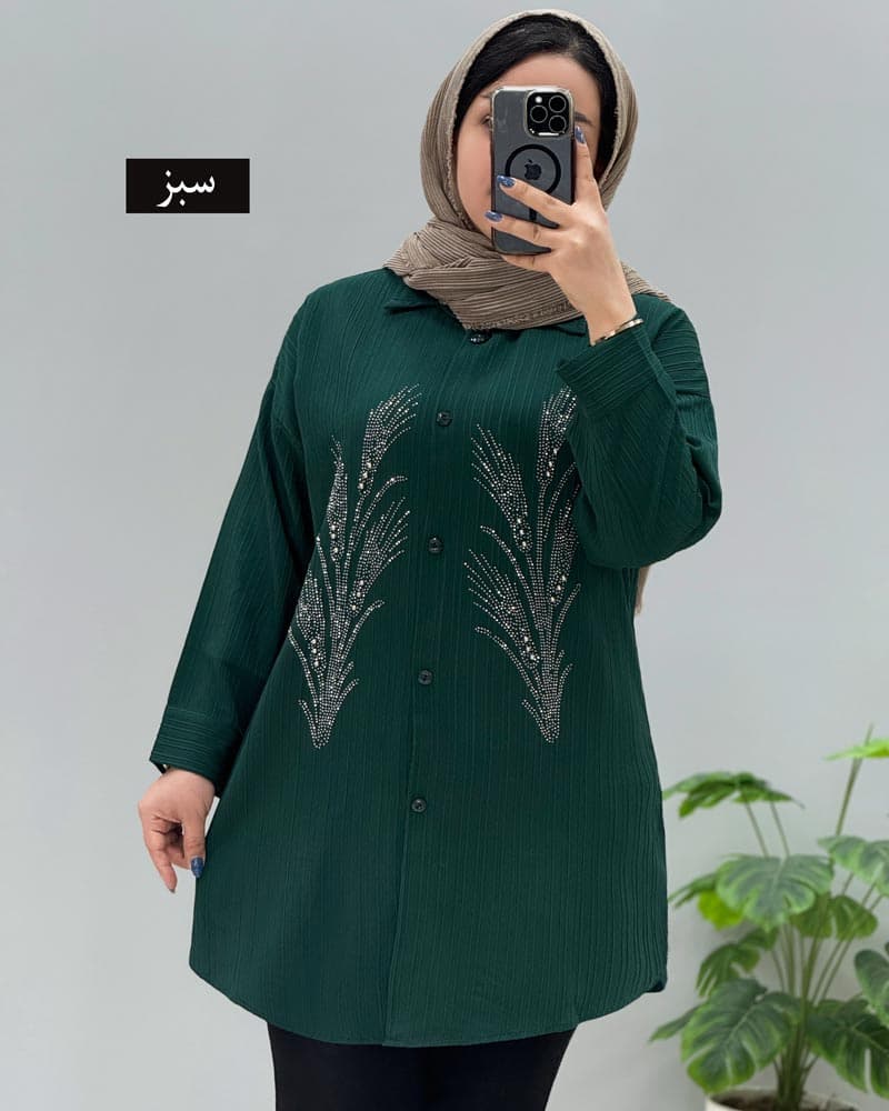 شومیز مانتویی آیوا مهرنوش کد ۹۲۵۲۶۴ — تصویر ۴