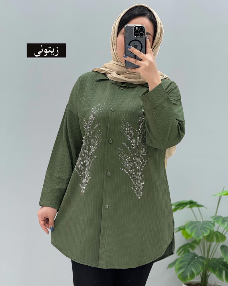 شومیز مانتویی آیوا مهرنوش کد ۹۲۵۲۶۴ — تصویر ۳