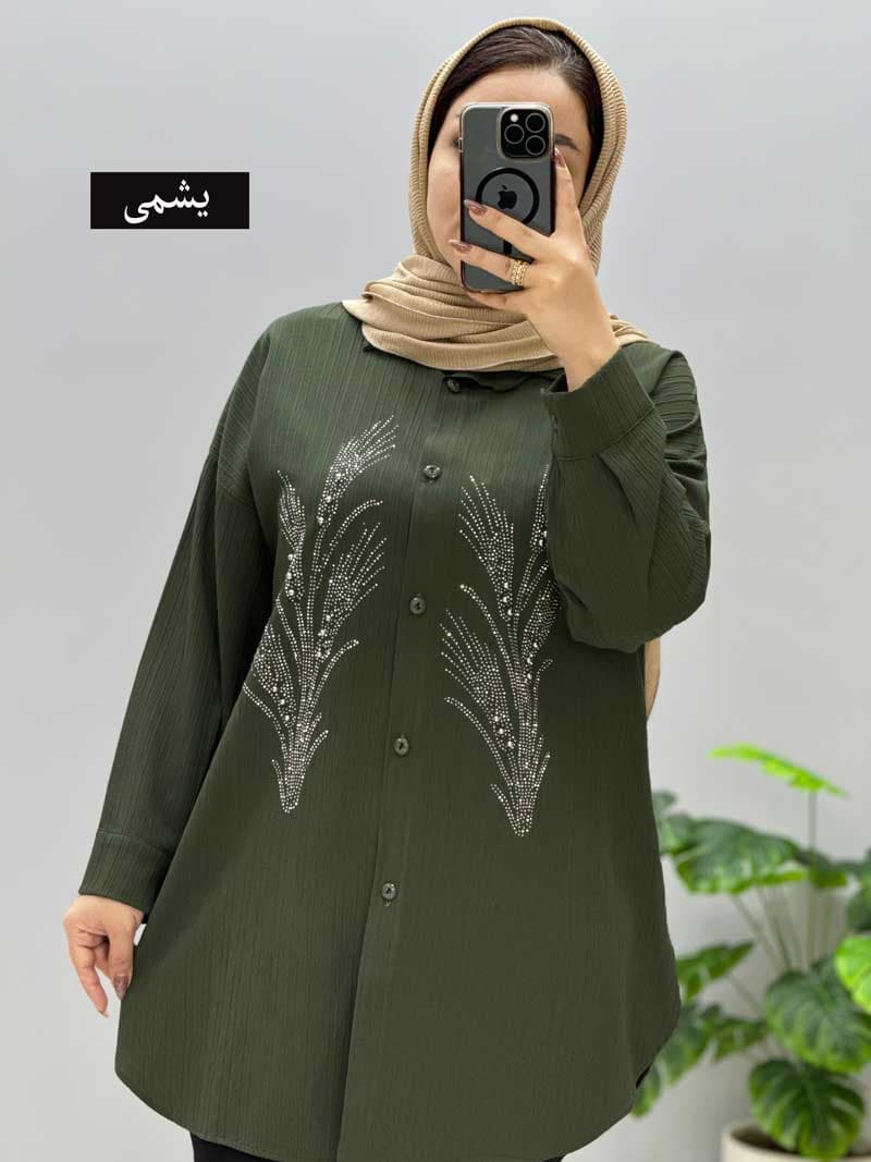 شومیز مانتویی آیوا مهرنوش کد ۹۲۵۲۶۴ — تصویر ۶