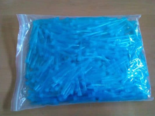 نوک سمپلر آبی ( طرح اپندورف ) بسته بندی 500 عددی لابترون