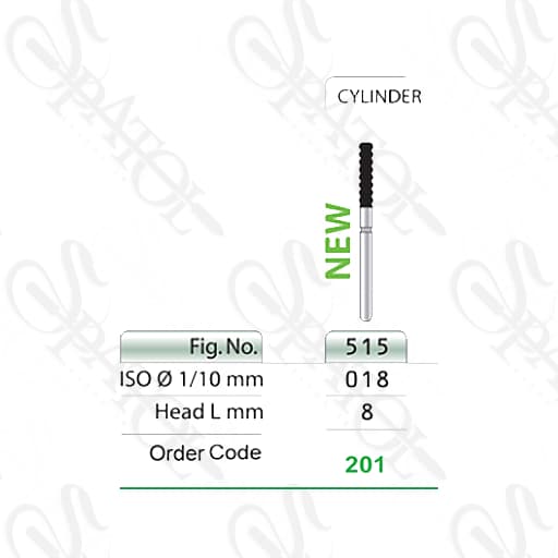 فرز الماسی توربین تراش 8 میل 515 CYLINDER تیزکاوان TEESKAVAN کد 201