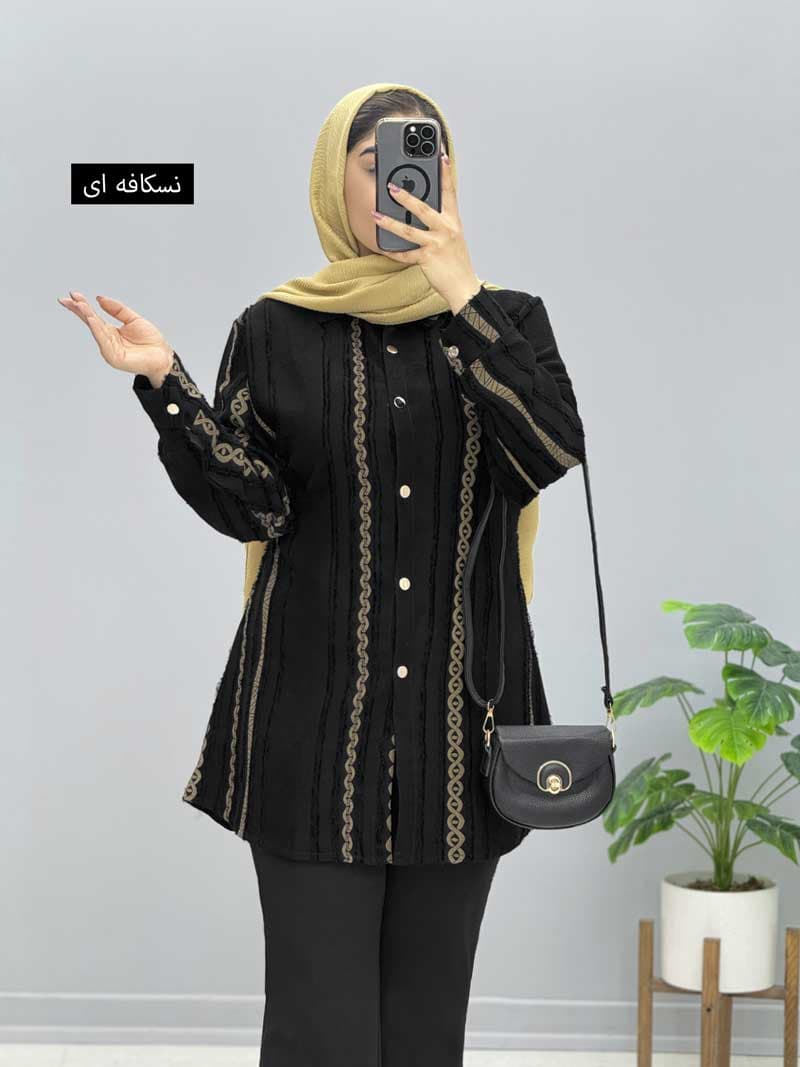 مانتو ژاکارد پیچک کد 106412