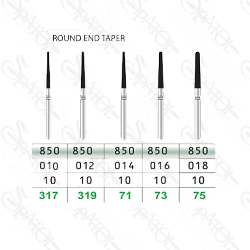 فرز الماسی توربین تراش ROUND END TAPER 850 تیزکاوان TEES KAVAN