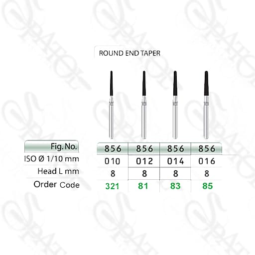 فرز الماسی توربین تراش ROUND END TAPER 856 تیزکاوان TEES KAVAN