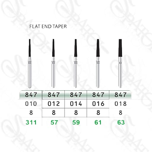 فرز الماسی توربین تراش FLAT END TAPER 847 تیزکاوان TEES KAVAN