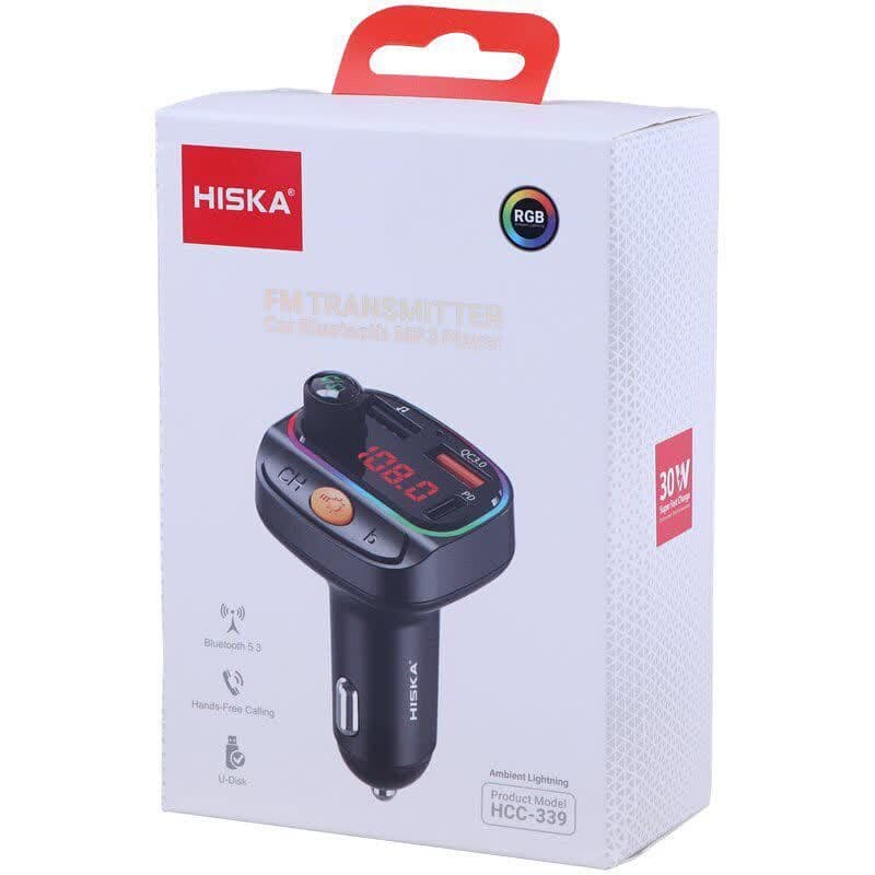 شارژر فندکی و اف ام پلیر بلوتوثی 30 وات هیسکا HCC-339 — تصویر ۷