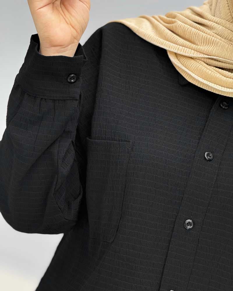 شومیز مانتویی سایه کد 329859 — تصویر ۸