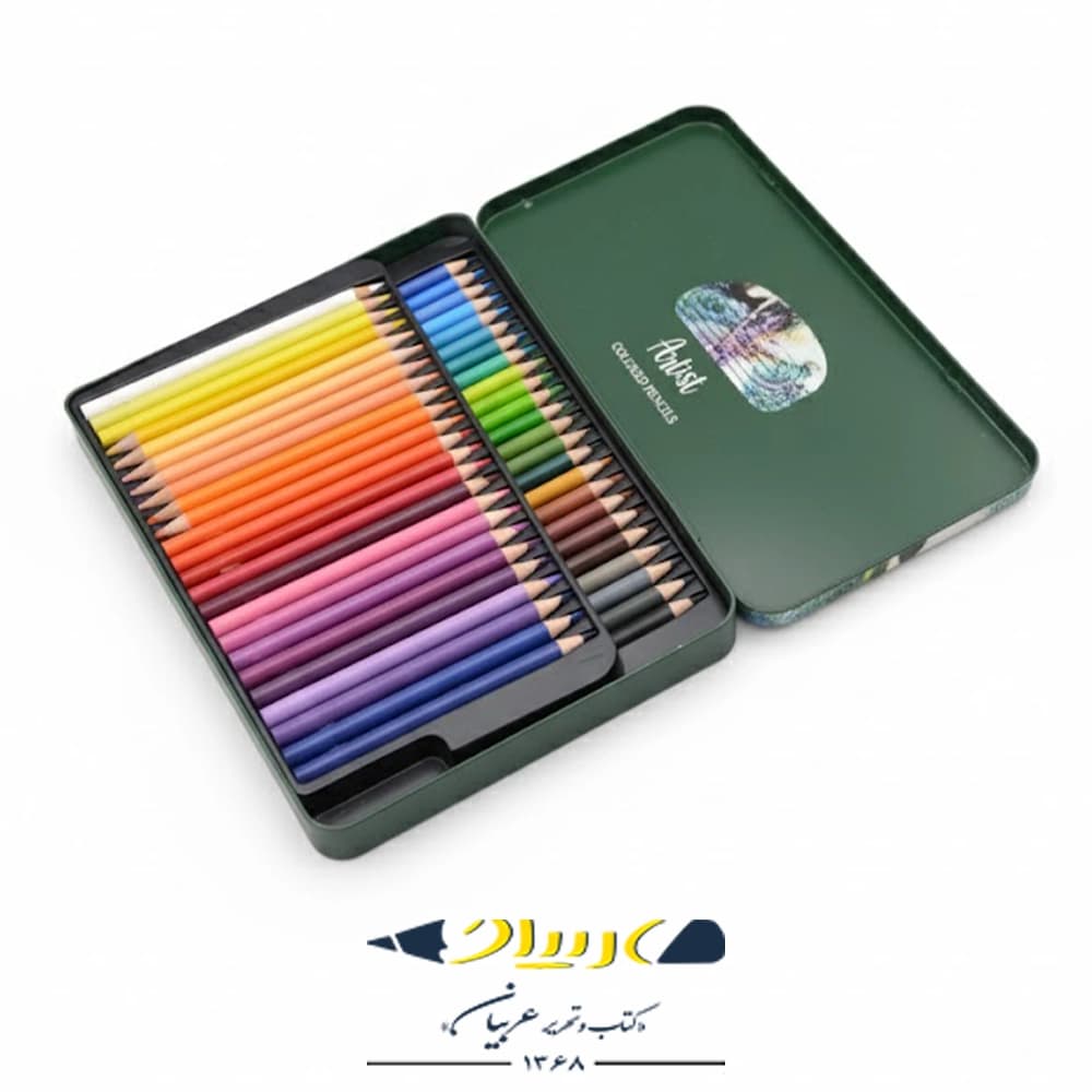 مداد رنگی ۴۸ رنگ جعبه فلزی آریا آرتیست — تصویر ۵