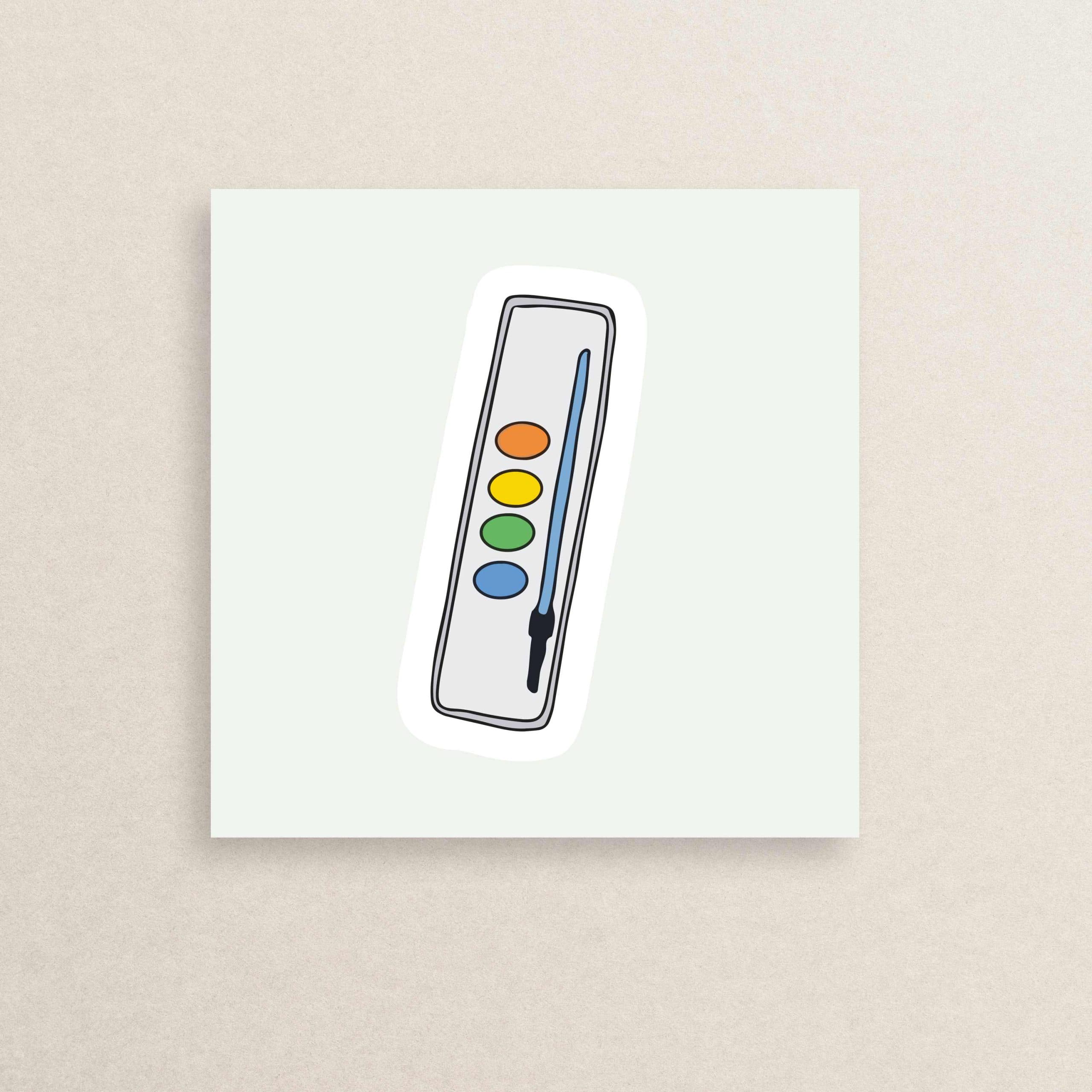 استیکر هنری – لوازم نقاشی – آبرنگ 05 | Artistic – Painting Tools sticker 05
