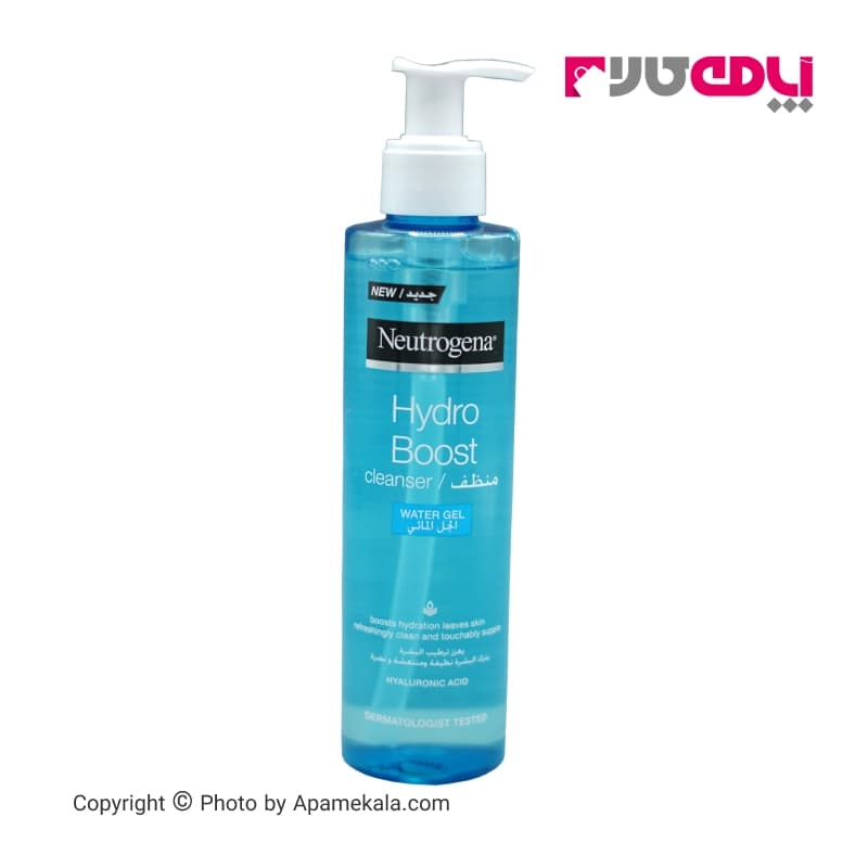 ژل شستشو صورت نوتروژینا مدل Hydro Boost مناسب انواع پوست ها حتی حساس حجم 200 میلی لیتر
