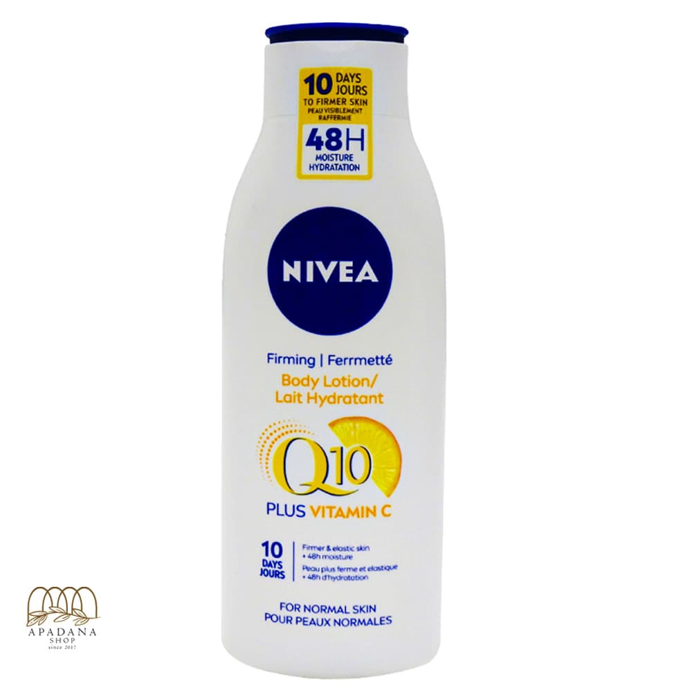 لوسيون سفت کننده بدن نيوآ مدل Firming Q10 + Vitamin C حجم 400 ميل