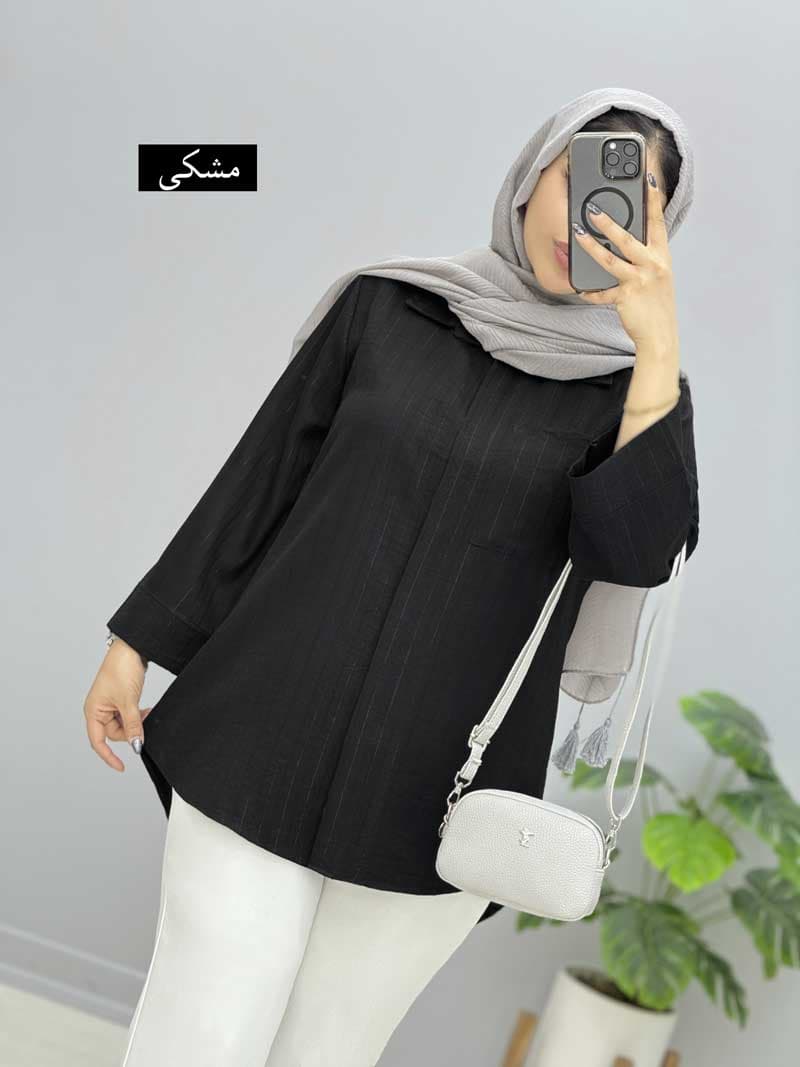 شومیز مانتویی شانتون ستیلا کد 329867 — تصویر ۵