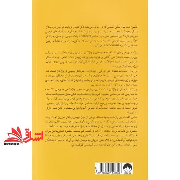کتاب واژه نامه ی حزن های ناشناخته — تصویر ۲