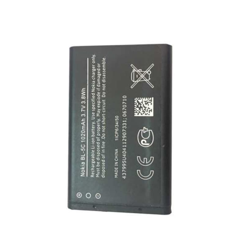 باتری موبایل نوکیا مدل BL-5C ظرفیت 1020 میلی آمپر ساعت مناسب برای گوشی موبایل نوکیا 5C — تصویر ۴