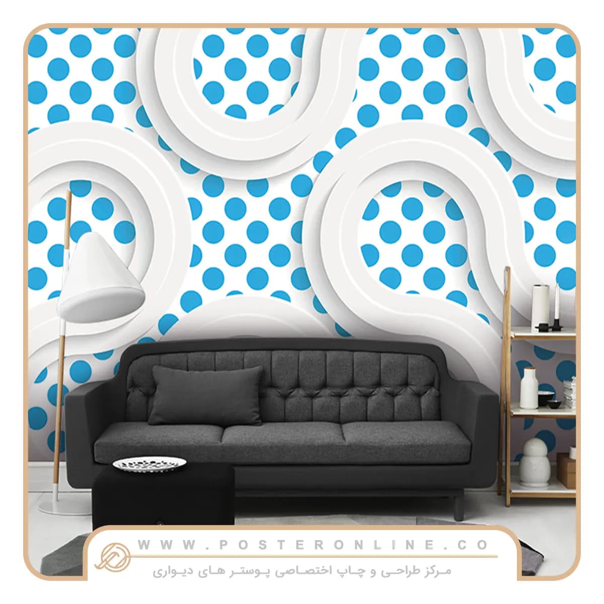 پوستر دیواری سه بعدی لاکچری کد b-9413