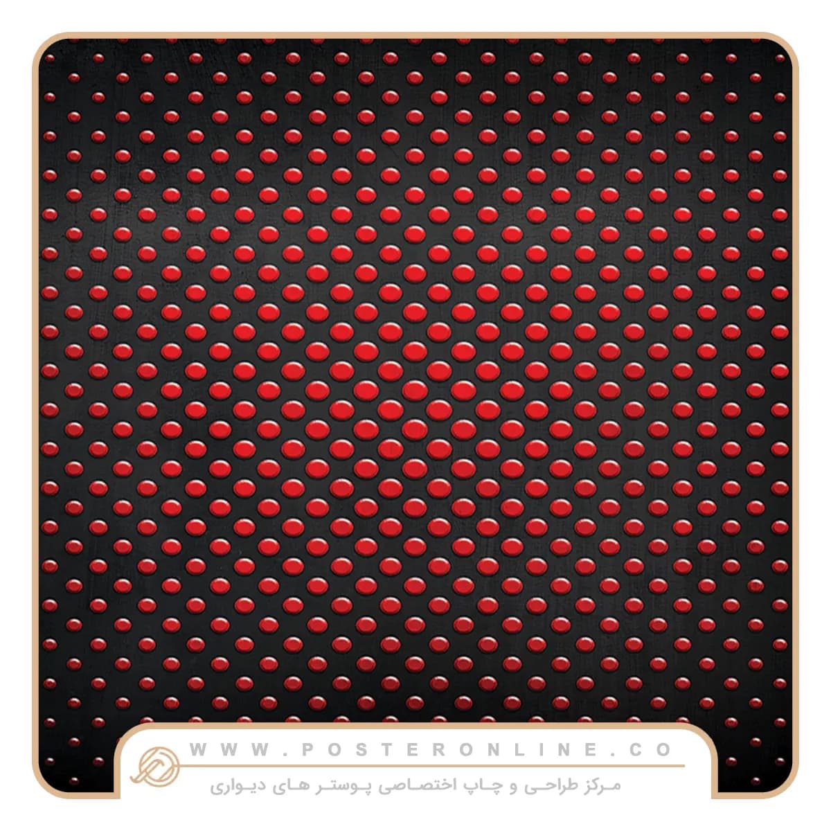 پوستر دیواری سه بعدی دایره و بک مشکی کد b-9398 — تصویر ۲