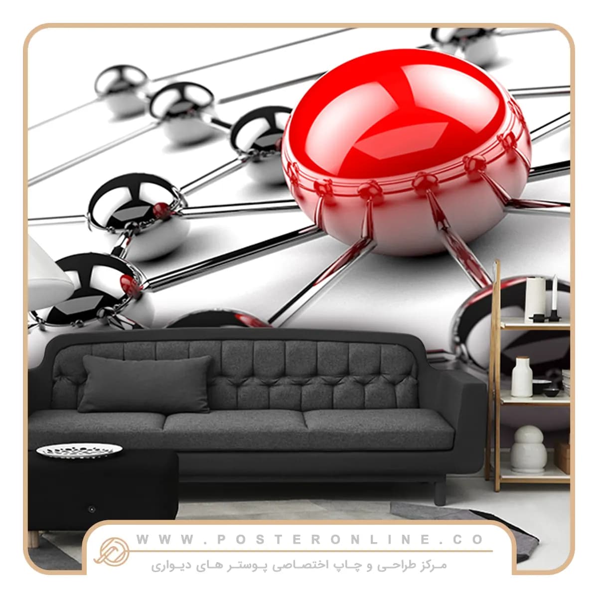 پوستر دیواری سه بعدی دایره کد b-9344