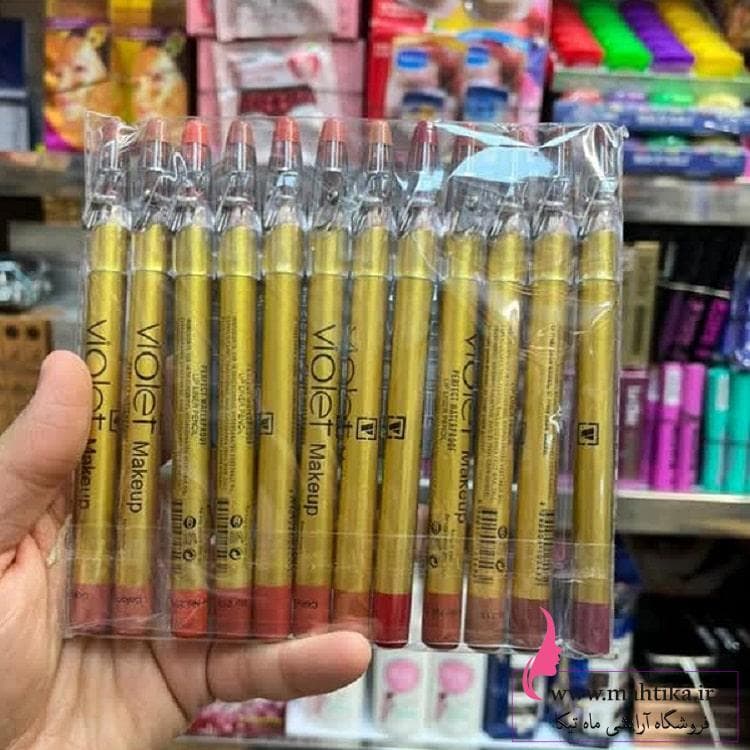 فروش عمده رژ مدادی ضد آب violet — تصویر ۲