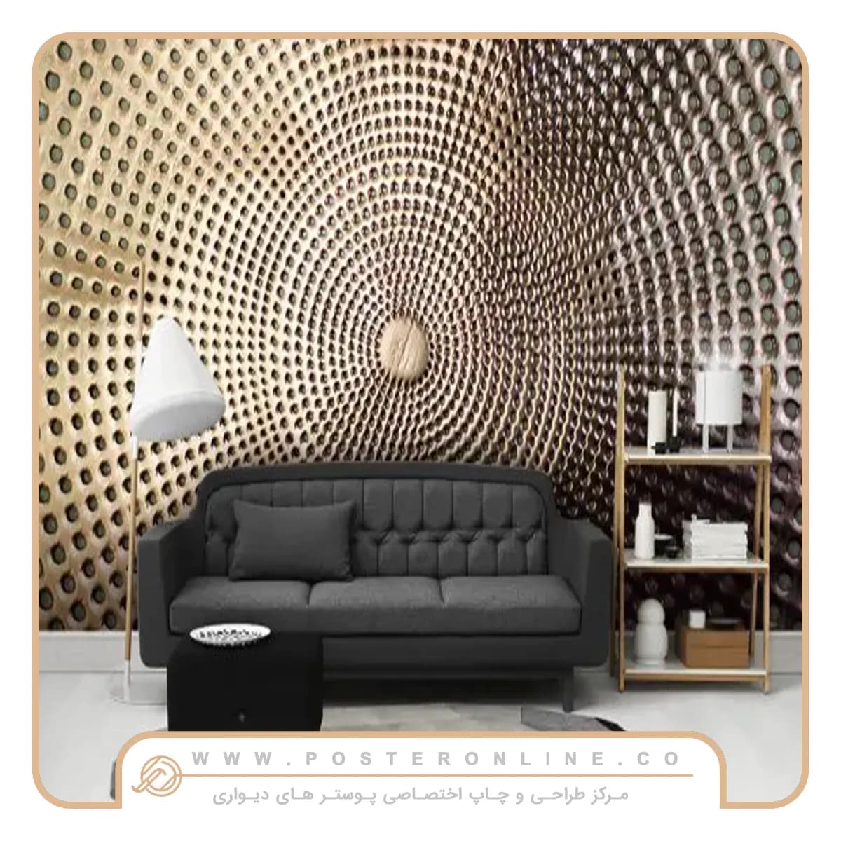 پوستر دیواری سه بعدی طرح دایره کد b-9308