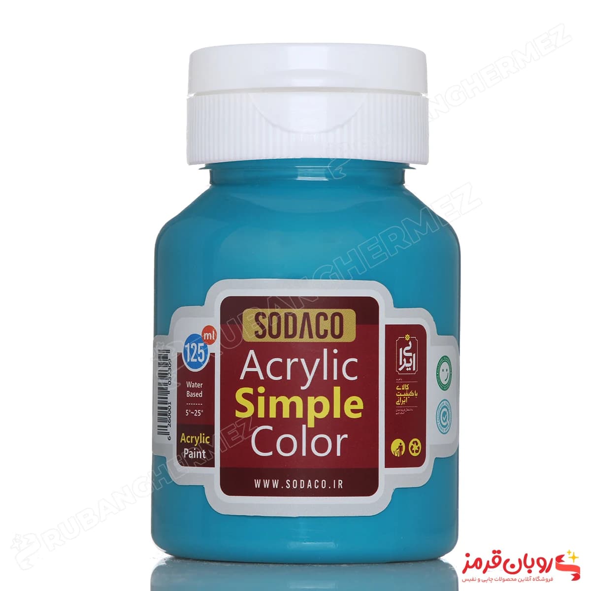 رنگ اکریلیک ساده فیروزه ای سوداکو – 125 میل