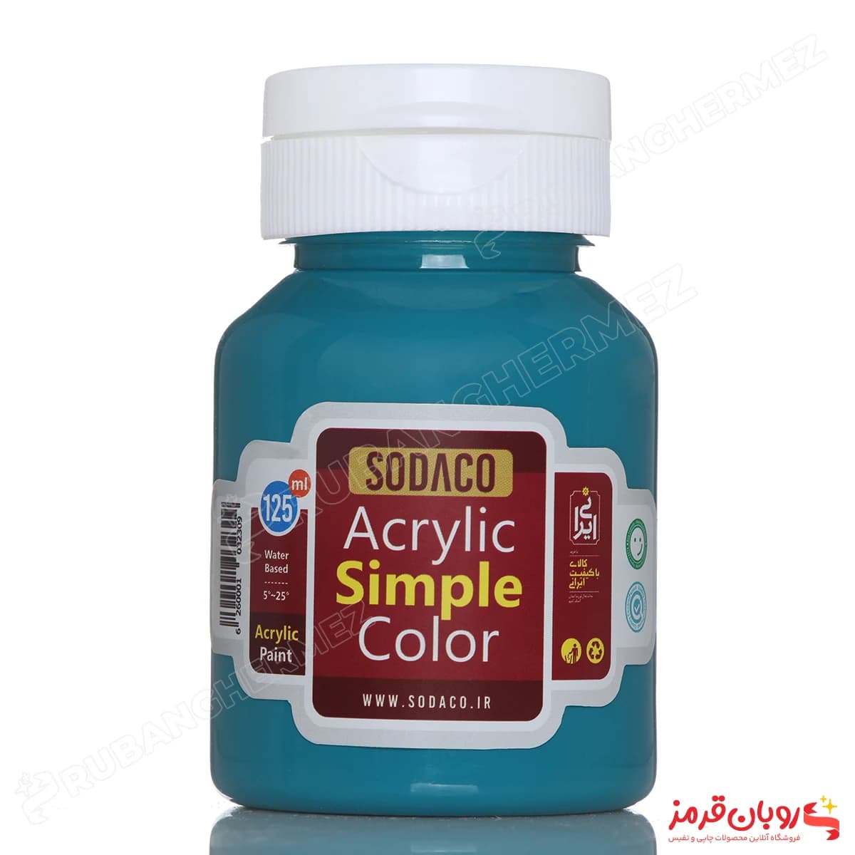 رنگ اکریلیک ساده فیروزه ای سیر سوداکو – 125 میل