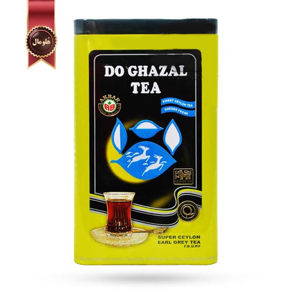 چای دو غزال Do Ghazal مدل چای سیلان با ارل گری Seylon with earl grey وزن 450 گرم (اورجینال)