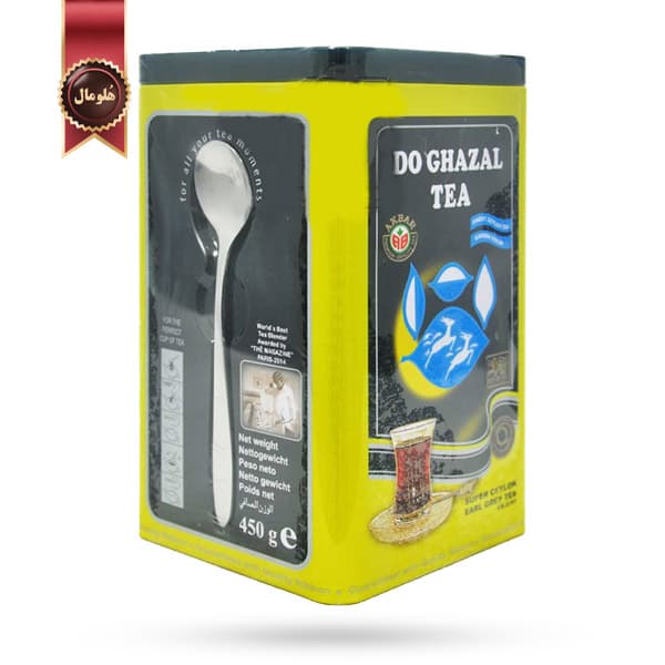 چای دو غزال Do Ghazal مدل چای سیلان با ارل گری Seylon with earl grey وزن 450 گرم (اورجینال) — تصویر ۲