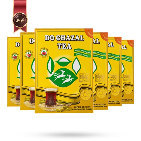 6 بسته چای دو غزال Do Ghazal مدل هل Cardamom وزن 500 گرم (اورجینال)