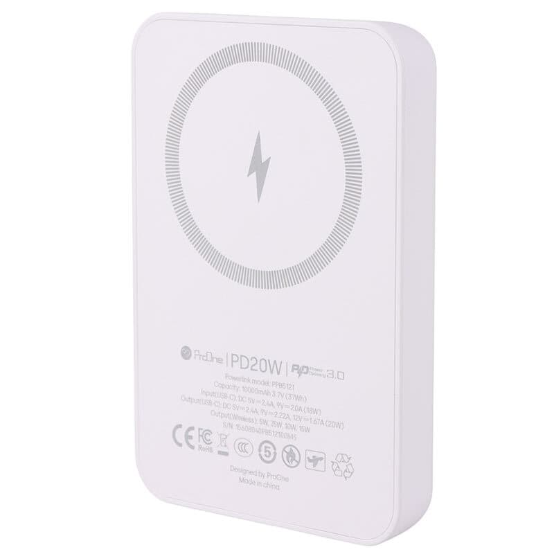 پاور بانک بی سیم فست شارژ پرووان PPB5121 PD3.0 20W ظرفیت 10000 میلی آمپر ساعت — تصویر ۴