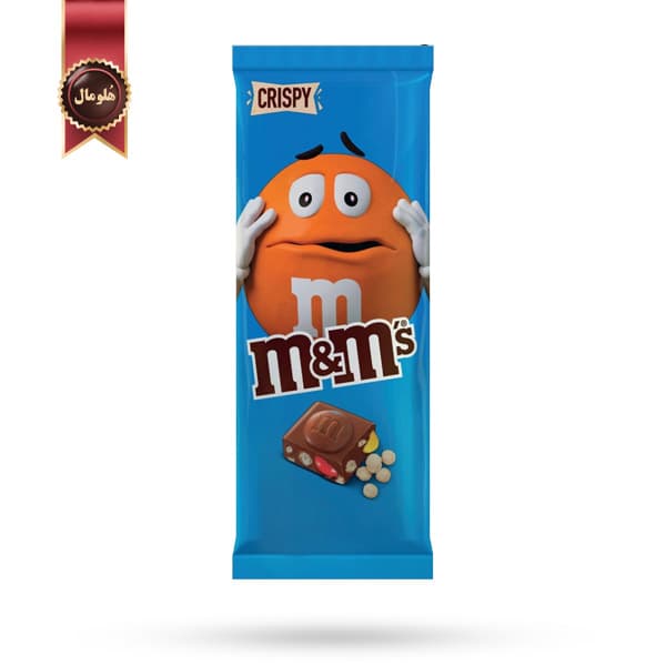 شکلات تخته ای شیر ام اند ام M&M مدل کریسپی Crispy وزن 150 گرم (اورجینال)