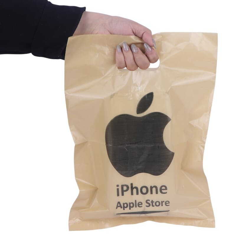 نایلون دسته دار طرح Apple سایز 35*25 سانتی متر بسته 1 کیلویی کد 2 — تصویر ۳