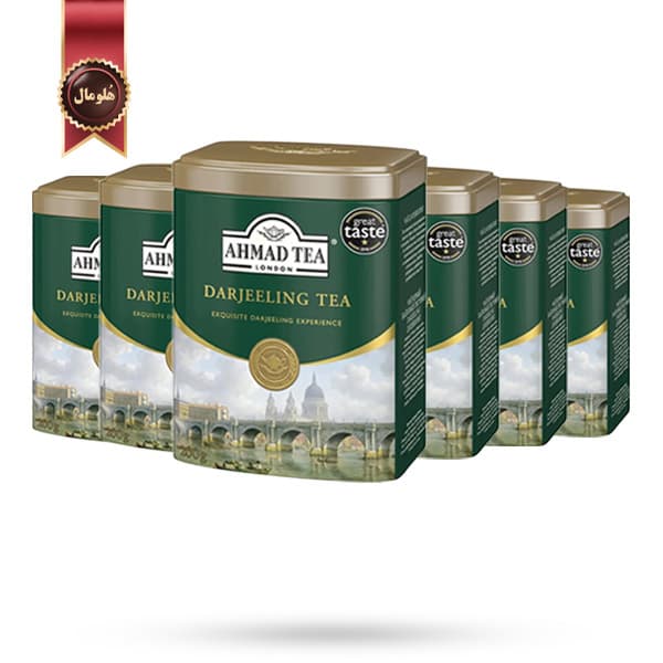 6 عدد چای احمد Ahmad Tea مدل دارجلینگ Darjeeling وزن 200 گرم (اورجینال)