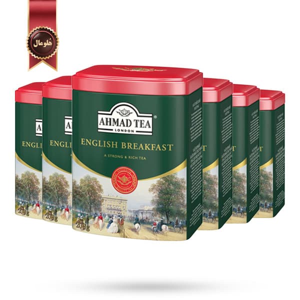 6 عدد چای احمد Ahmad Tea مدل صبحانه انگلیسی English Breakfast وزن 200 گرم (اورجینال)