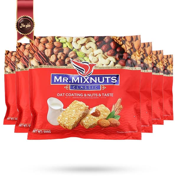 6 بسته آبنبات اسفنجی آقای میکس ناتس Mr.Mixnuts مدل کلاسیک classic وزن 500 گرم (اورجینال)