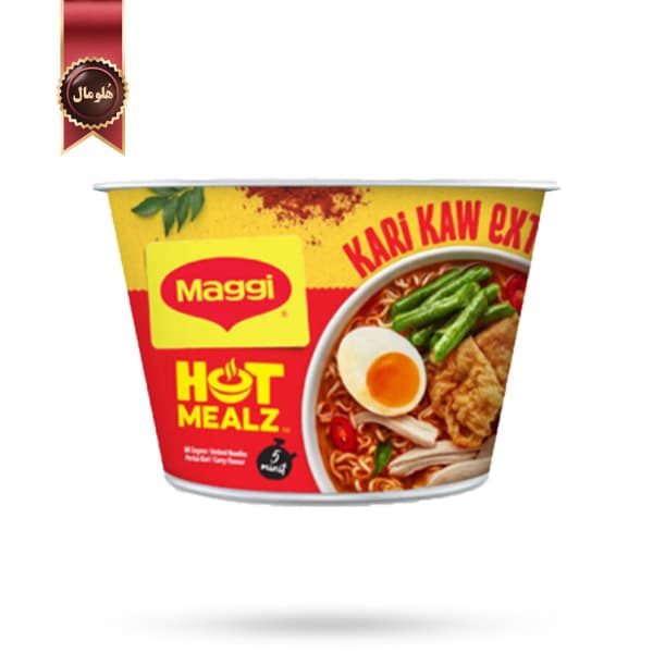 نودل کاسه ای مگی Maggi مدل اکسترا کاری کیو Kari Kaw Extra وزن 90 گرم (اورجینال)