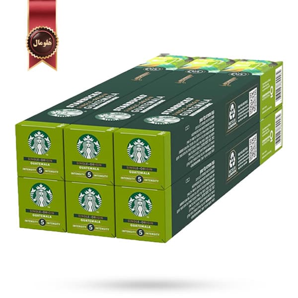 6 بسته کپسول قهوه استارباکس starbucks مدل گواتمالا Guatemala پک 10 تایی (اورجینال)