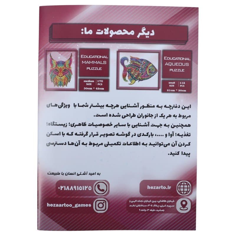 پازل چوبی 130 تکه هزارتو طرح طوطی کد 010993 — تصویر ۷