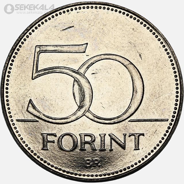 سکه 50 فورینت یادبودی مجارستان 2018 (مسابقات جهانی هاکی روی یخ)(UNC) — تصویر ۲