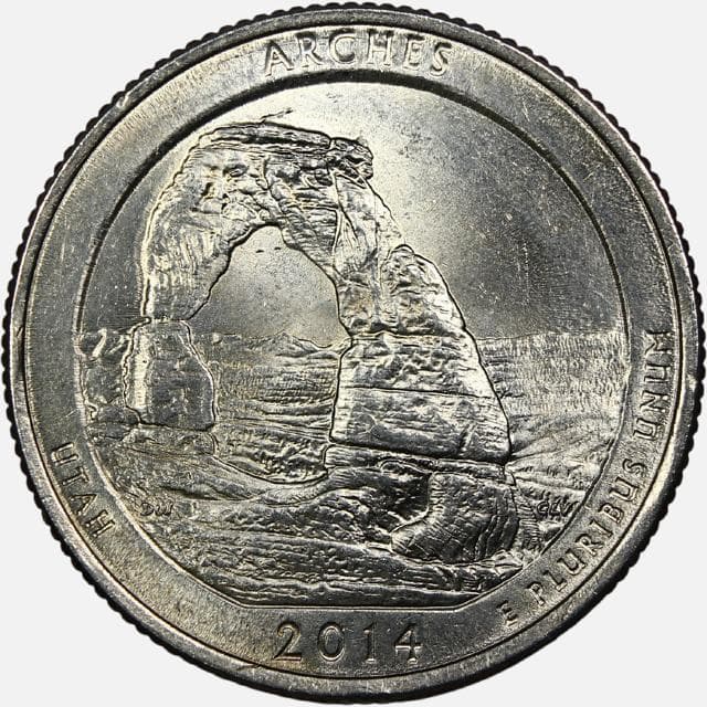 سکه کوارتر (25 سنت) یادبودی آمریکا 2014 P (کیفیت +AU)