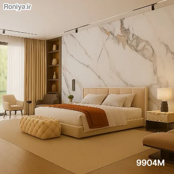 دیوارپوش ماربل شیت طرح سنگ کد 9904M — تصویر ۲